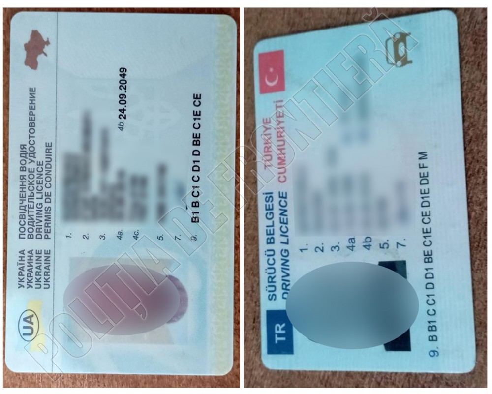 Conduceau camioane deținând permise false. Doi „șoferi” documentați de Poliția de Frontieră a R. Moldova